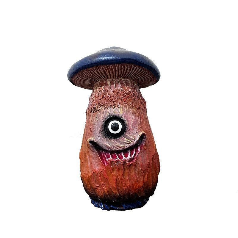 Halloween Mushroom Sculpture Resin Craft Ornament