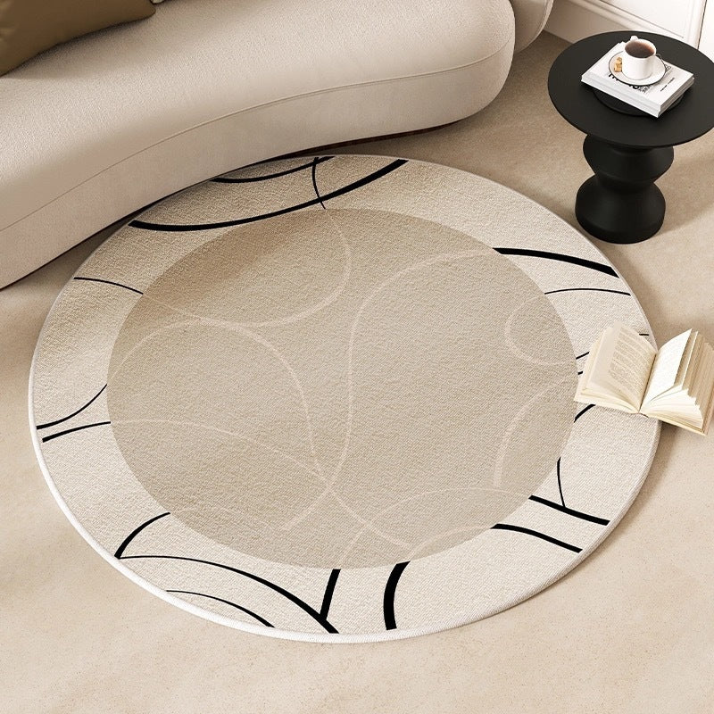 Cashmere-like Round Rug Decoration Entrance Mat