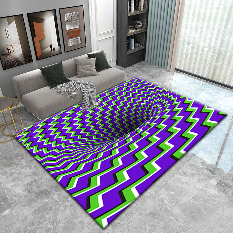 Visual Living Room 3D Vortex Vertigo  Carpet
