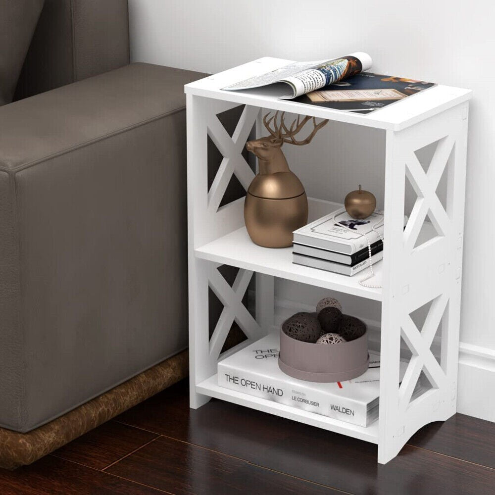 56cm hight White Drawer Cabinet Small Side End Table Nightstand Storage Shelf Bedside Table