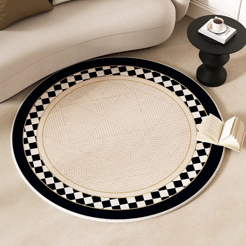 Cashmere-like Round Rug Decoration Entrance Mat