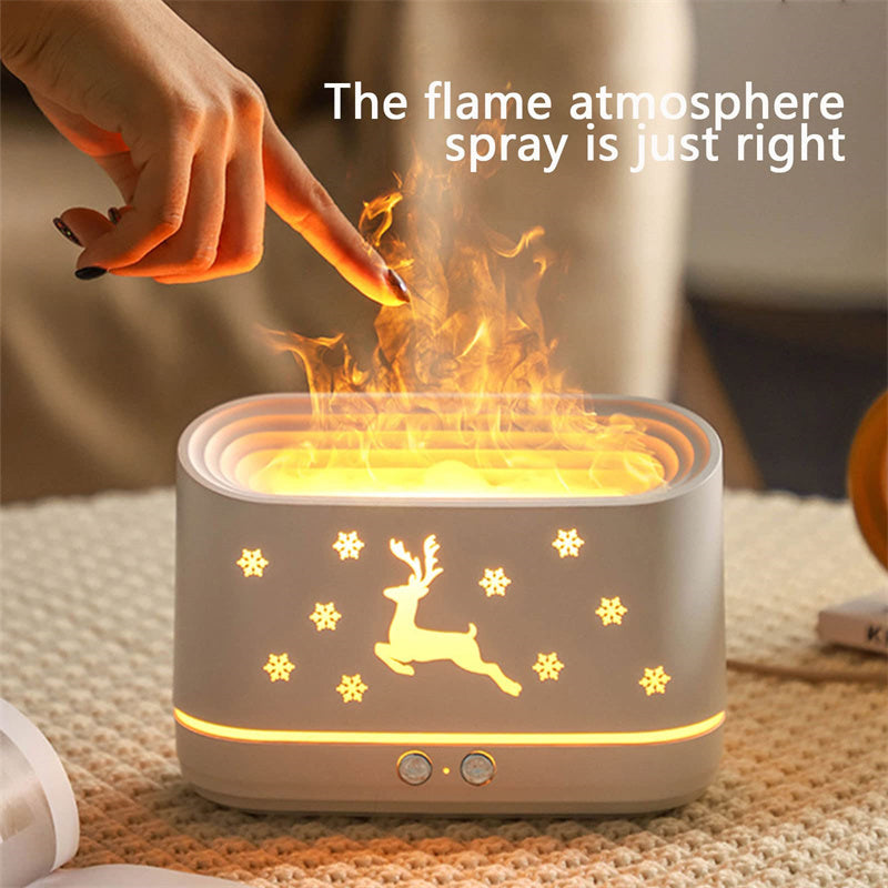 Flame Humidifier Diffuser Mute Household Atmosphere Lamp Christmas Home Decorations