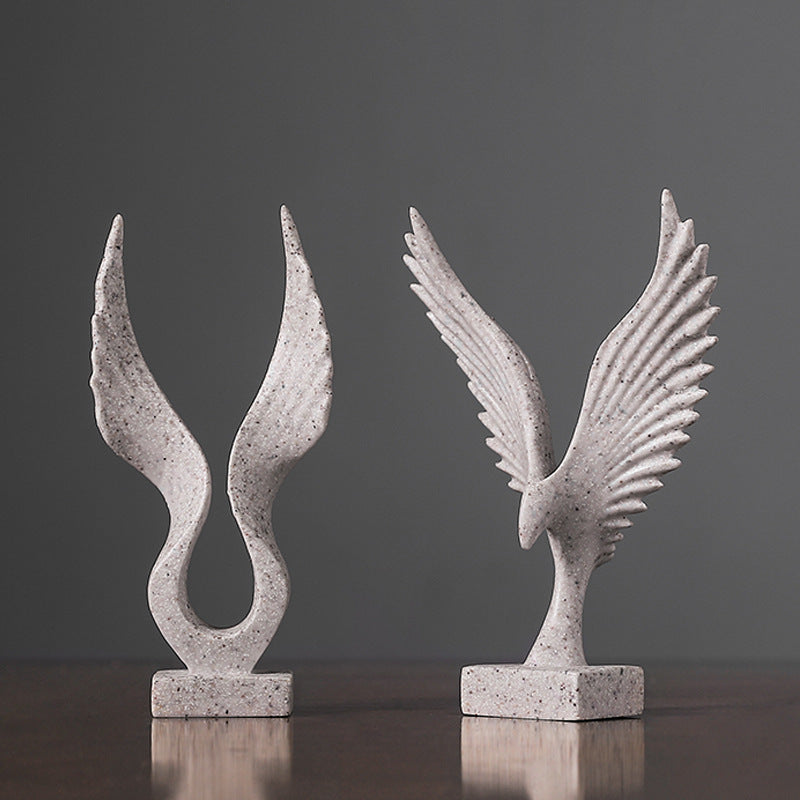 Cute Mini Dapeng Wings Exhibition Resin Craft Decoration