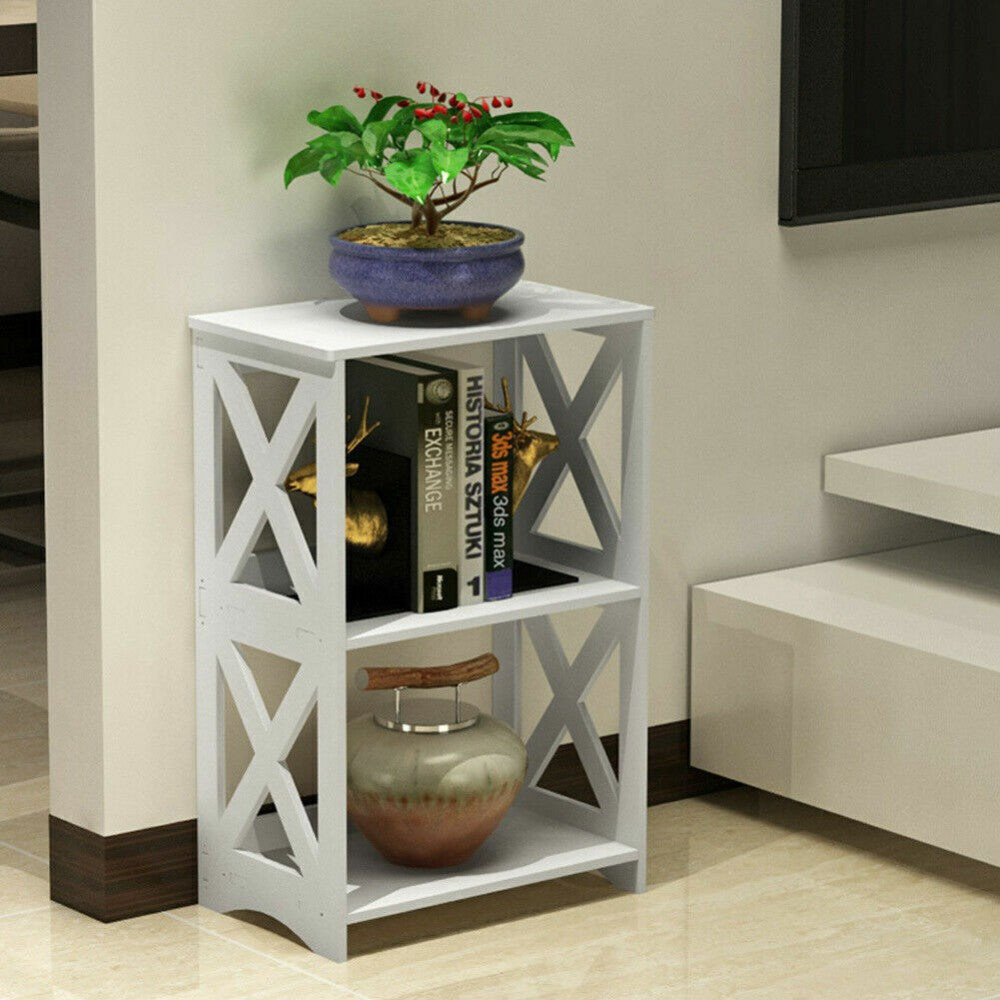 56cm hight White Drawer Cabinet Small Side End Table Nightstand Storage Shelf Bedside Table