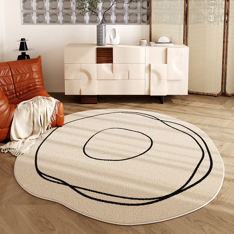 Simple rounded Living Room Carpet Bedroom Room