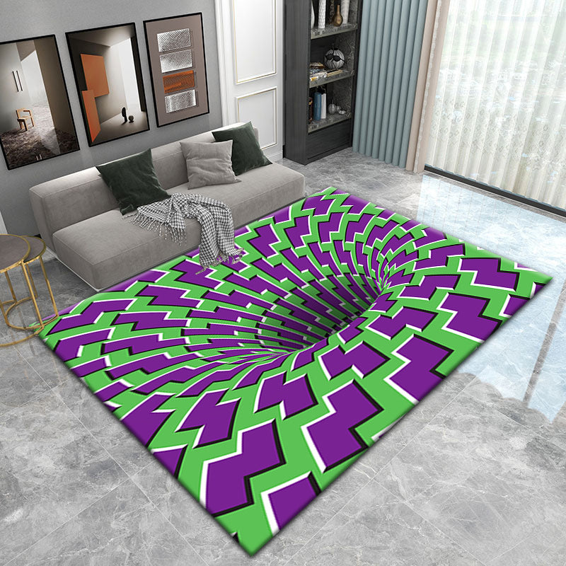Visual Living Room 3D Vortex Vertigo  Carpet