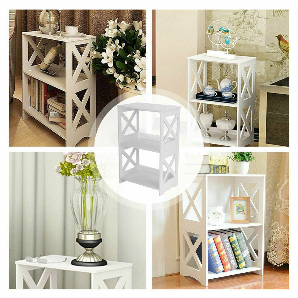 56cm hight White Drawer Cabinet Small Side End Table Nightstand Storage Shelf Bedside Table