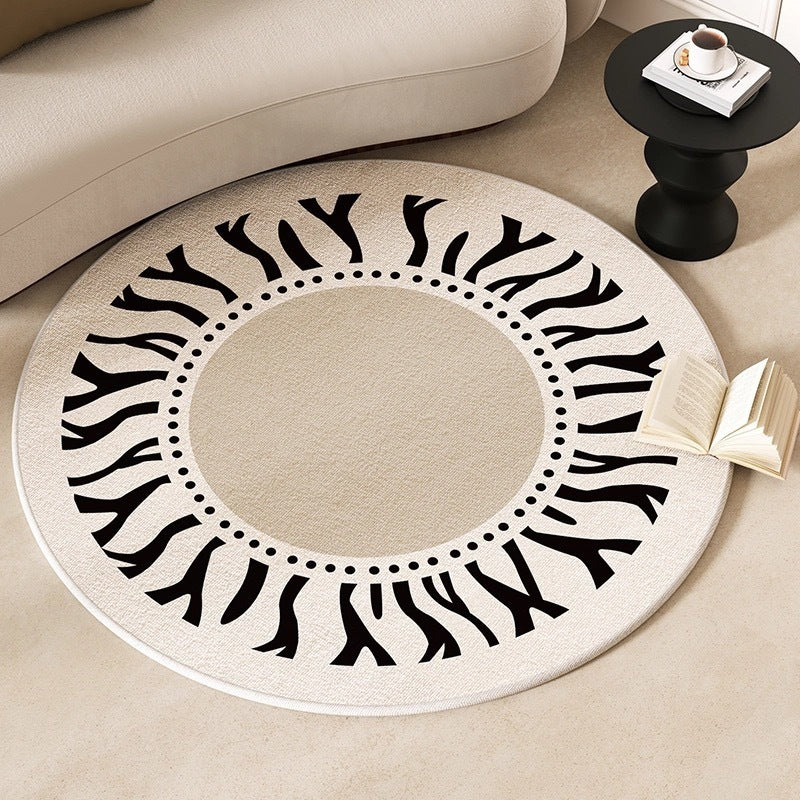 Cashmere-like Round Rug Decoration Entrance Mat